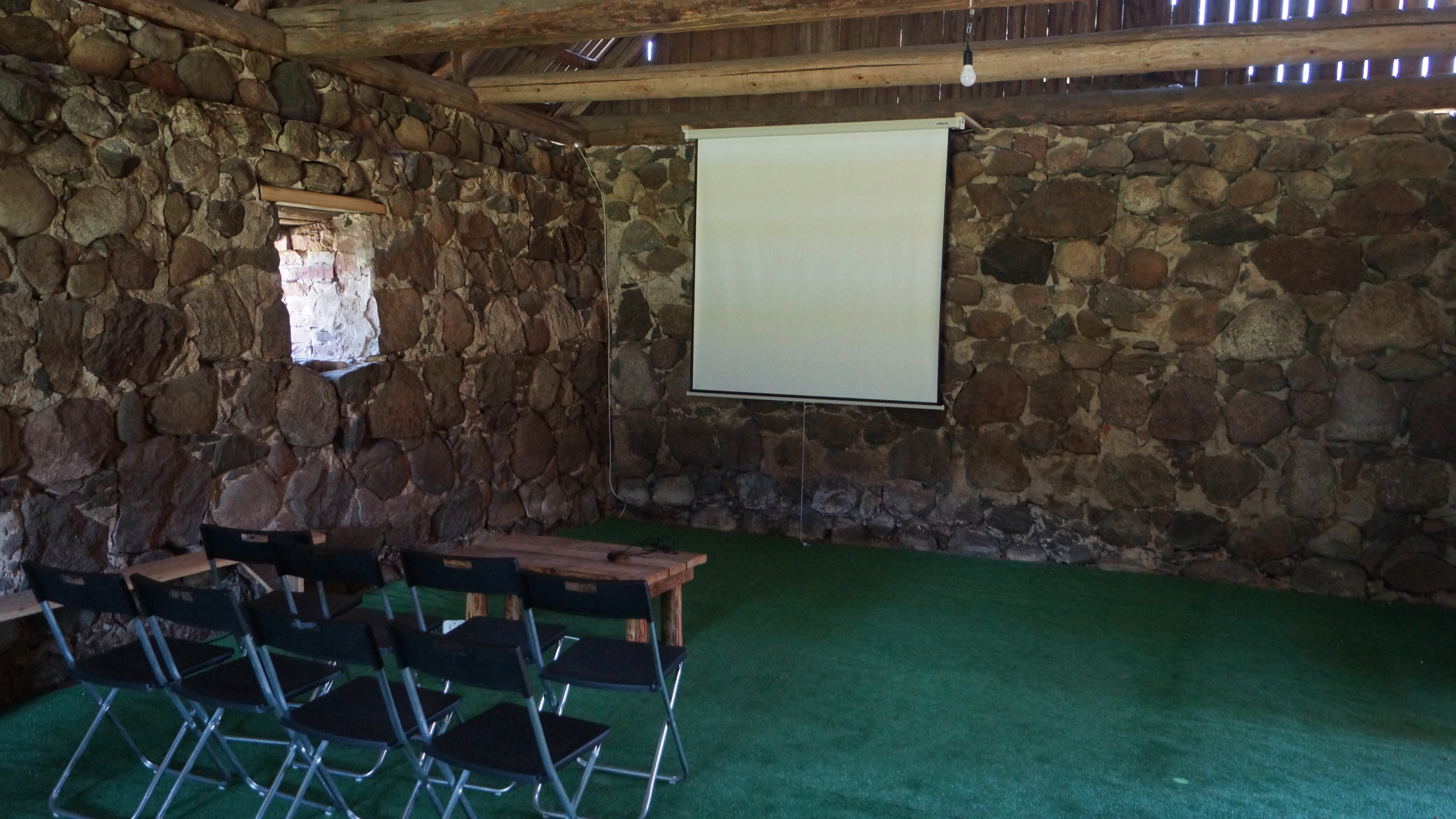 This is what the inside of the hemp schools meeting room looks like.